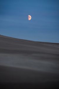 Preview wallpaper desert, moon, night, dusk