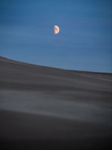 Preview wallpaper desert, moon, night, dusk