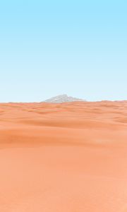 Preview wallpaper desert, mountain, peak, minimalism