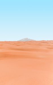 Preview wallpaper desert, mountain, peak, minimalism