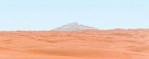 Preview wallpaper desert, mountain, peak, minimalism