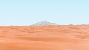 Preview wallpaper desert, mountain, peak, minimalism