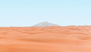 Preview wallpaper desert, mountain, peak, minimalism