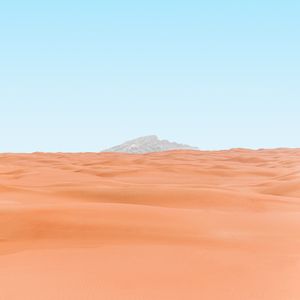 Preview wallpaper desert, mountain, peak, minimalism
