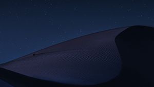 Preview wallpaper desert, night, dark, dunes, starry sky