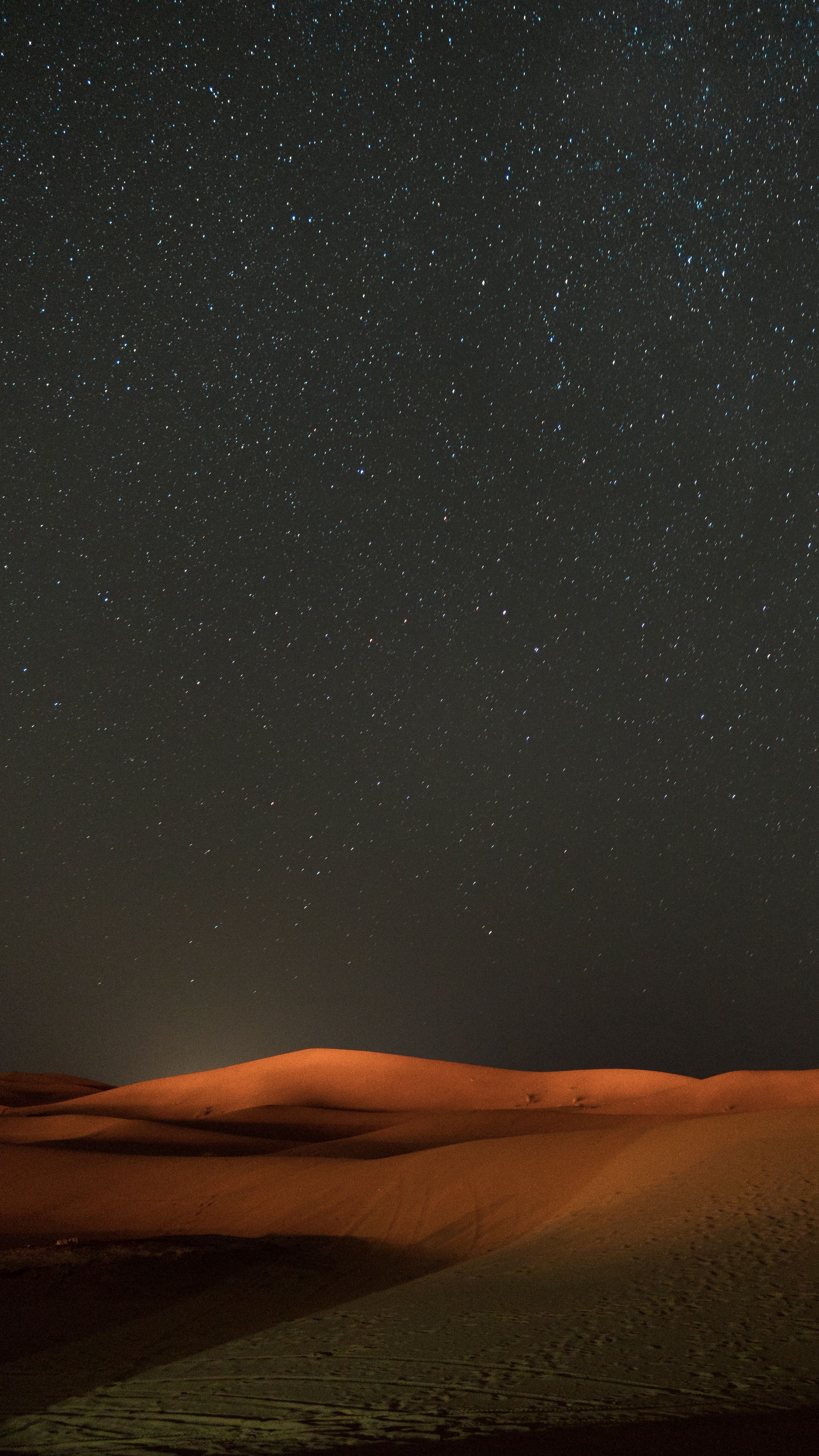 Download wallpaper 2160x3840 desert, night, starry sky, dunes, sand ...