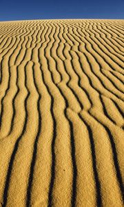 Preview wallpaper desert, patterns, lines, strips, sand, dunes