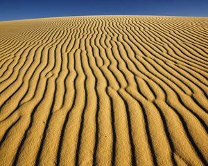 Preview wallpaper desert, patterns, lines, strips, sand, dunes