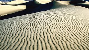 Preview wallpaper desert, patterns, sand, lines, dunes, shades, mountains