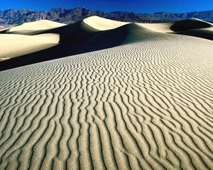 Preview wallpaper desert, patterns, sand, lines, dunes, shades, mountains