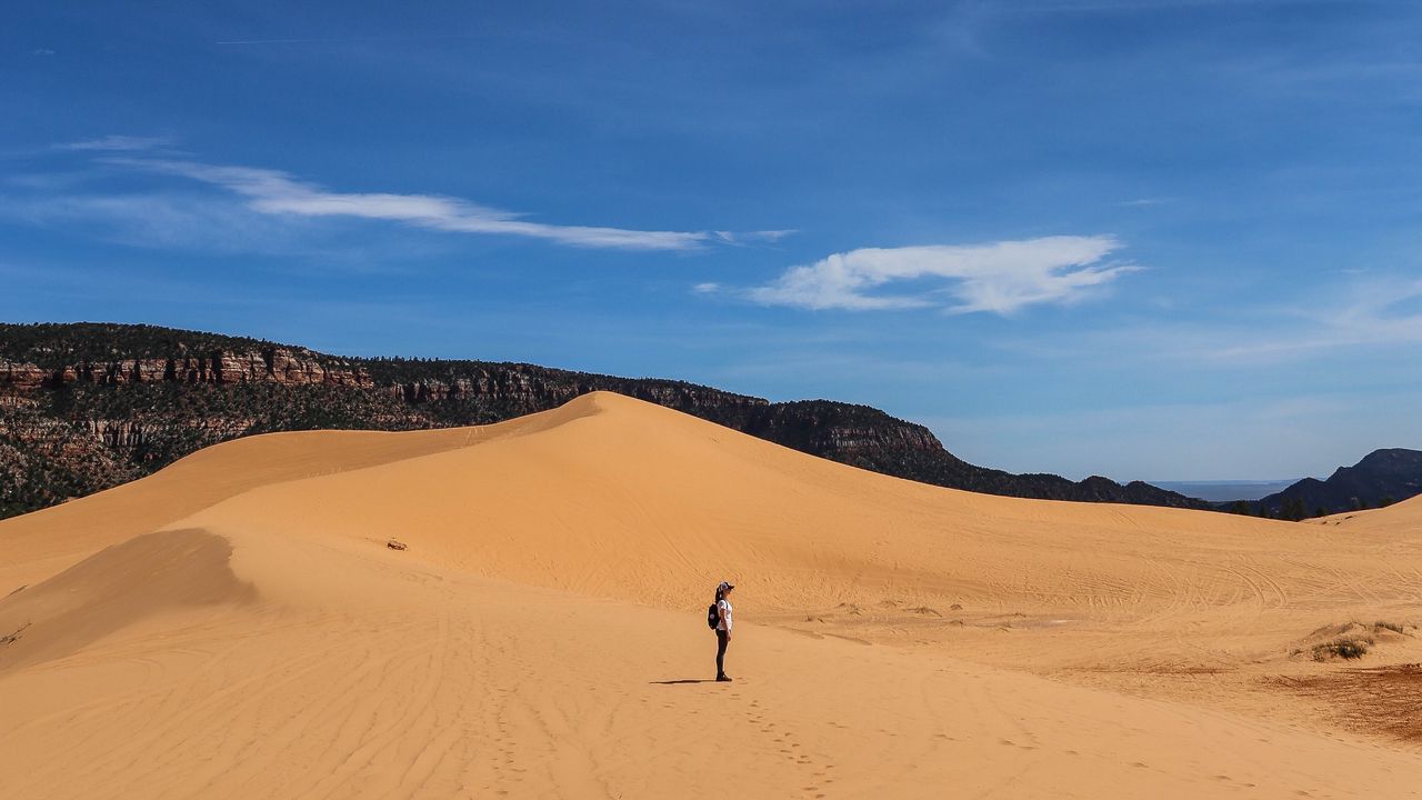 Wallpaper desert, people, sand, tourist, journey
