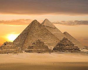 Preview wallpaper desert, pyramids, egypt