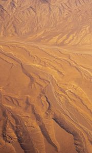 Preview wallpaper desert, relief, aerial view