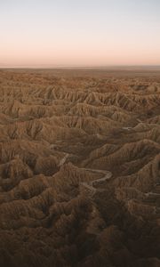 Preview wallpaper desert, relief, horizon