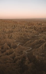 Preview wallpaper desert, relief, horizon