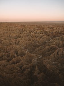 Preview wallpaper desert, relief, horizon