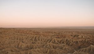 Preview wallpaper desert, relief, horizon