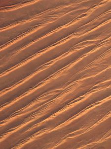 Preview wallpaper desert, sand, aerial view, brown