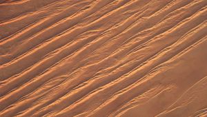 Preview wallpaper desert, sand, aerial view, brown
