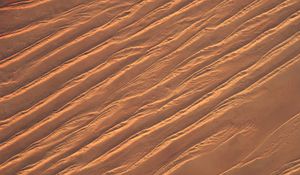 Preview wallpaper desert, sand, aerial view, brown