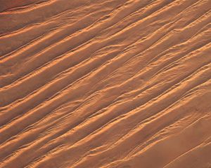 Preview wallpaper desert, sand, aerial view, brown