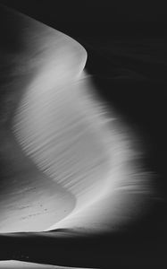 Preview wallpaper desert, sand, bw, dunes
