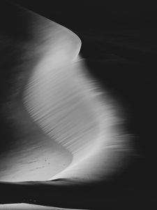 Preview wallpaper desert, sand, bw, dunes