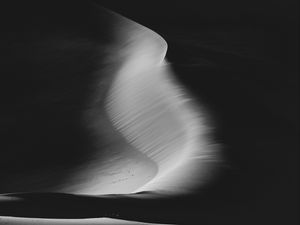 Preview wallpaper desert, sand, bw, dunes