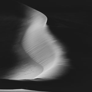 Preview wallpaper desert, sand, bw, dunes