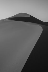 Preview wallpaper desert, sand, bw, dunes, winding