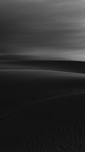 Preview wallpaper desert, sand, bw, wavy, waves