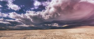 Preview wallpaper desert, sand, clouds