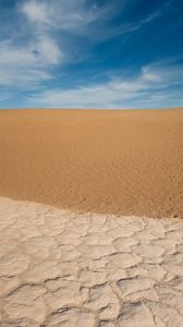 Preview wallpaper desert, sand, dry, landscape, nature