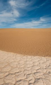 Preview wallpaper desert, sand, dry, landscape, nature