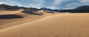 Preview wallpaper desert, sand, dunes, clouds, nature