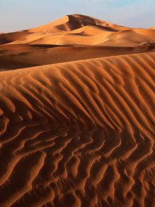 Preview wallpaper desert, sand, dunes, relief, sky