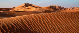 Preview wallpaper desert, sand, dunes, relief, sky
