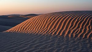 Preview wallpaper desert, sand, dunes, hills, landscape