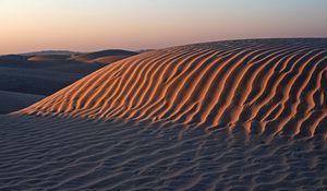 Preview wallpaper desert, sand, dunes, hills, landscape