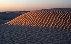 Preview wallpaper desert, sand, dunes, hills, landscape