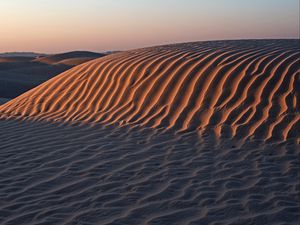 Preview wallpaper desert, sand, dunes, hills, landscape