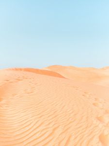 Preview wallpaper desert, sand, dunes, hills, traces