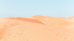 Preview wallpaper desert, sand, dunes, hills, traces