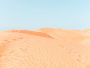 Preview wallpaper desert, sand, dunes, hills, traces