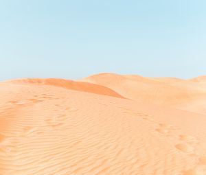 Preview wallpaper desert, sand, dunes, hills, traces
