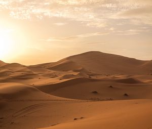 Preview wallpaper desert, sand, dunes, horizon