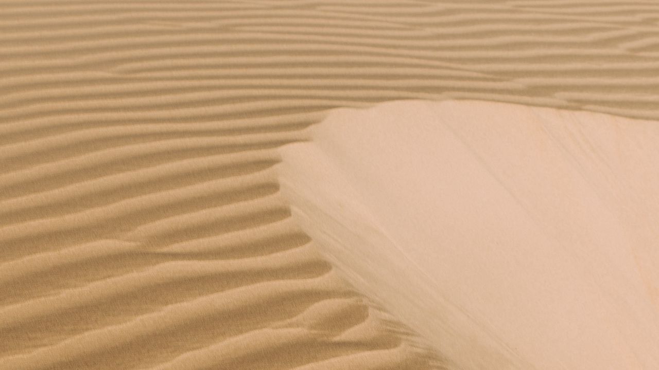 Wallpaper desert, sand, dunes, waves, wavy