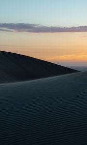 Preview wallpaper desert, sand, dunes, sky, evening