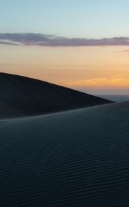 Preview wallpaper desert, sand, dunes, sky, evening