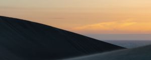 Preview wallpaper desert, sand, dunes, sky, evening